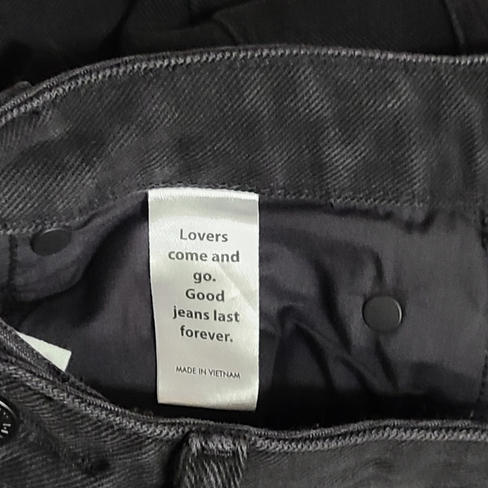 90s Boyfriend Jeans destresed black Size 27 - Picture 4 of 8